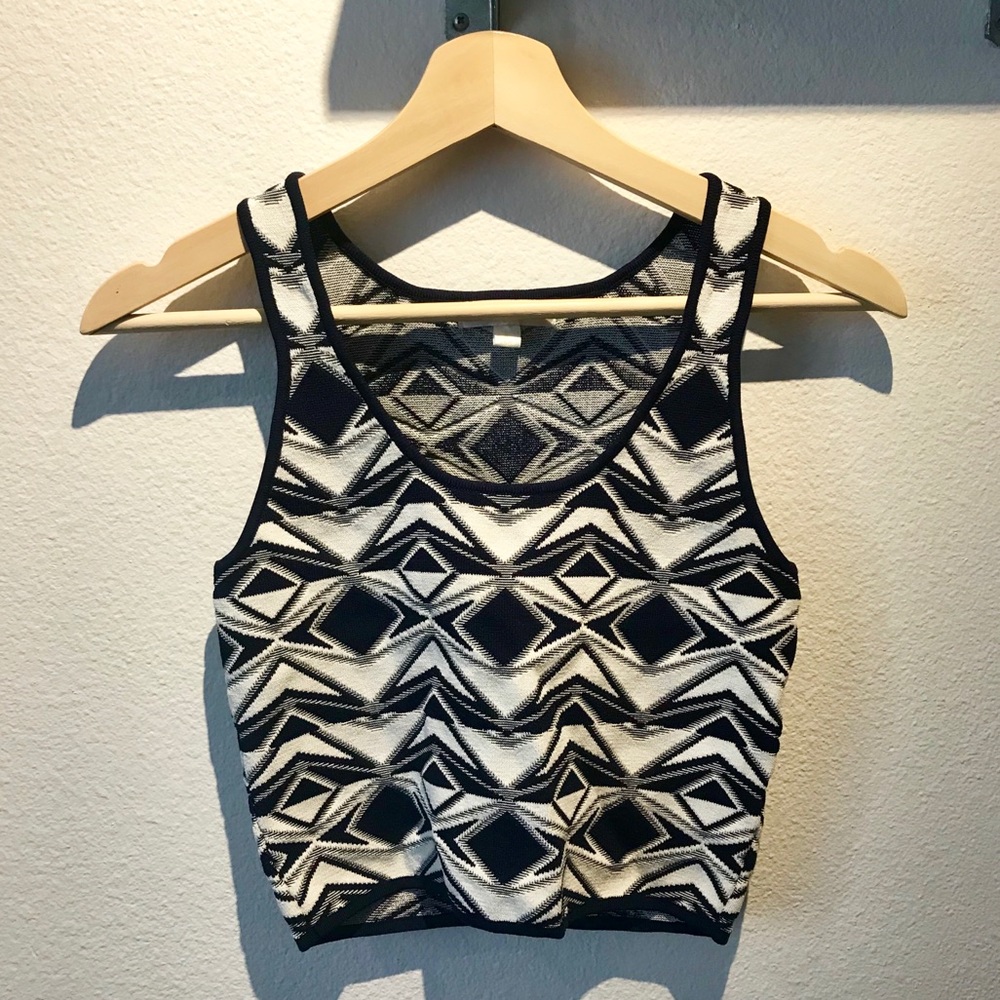 Jealous Tomato l Blue & White Crop Top